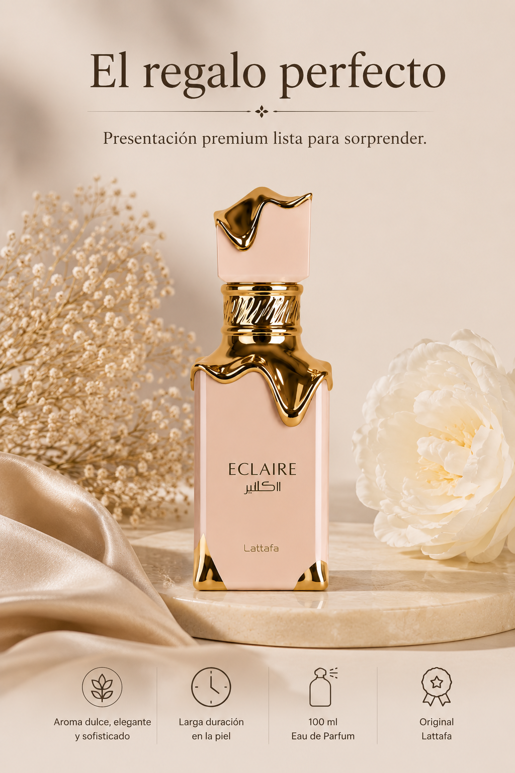 Éclaire de Lattafa presentación ideal para regalo